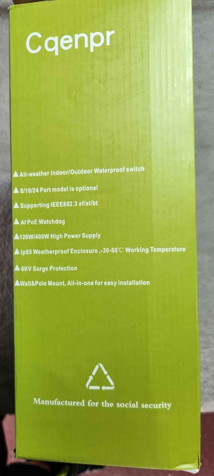 All in one 8 port gigabit waterproof Poe Switch